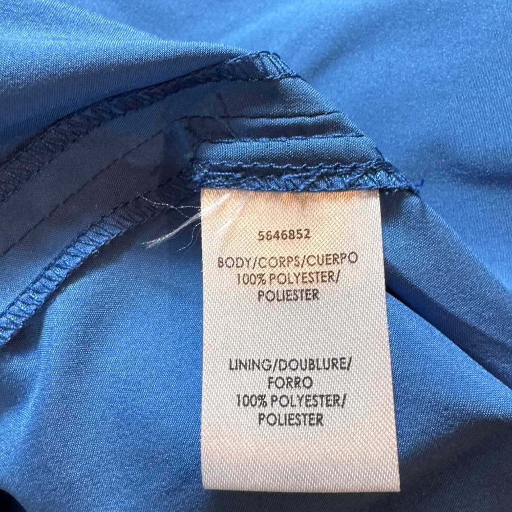 KAY UNGER “Annie” Wrap Walk-Thru Jumpsuit Blue – Size 12 - Picture 4 of 10